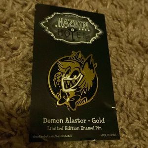 Hazbin Hotel Demon Alastor - Gold enamel pin